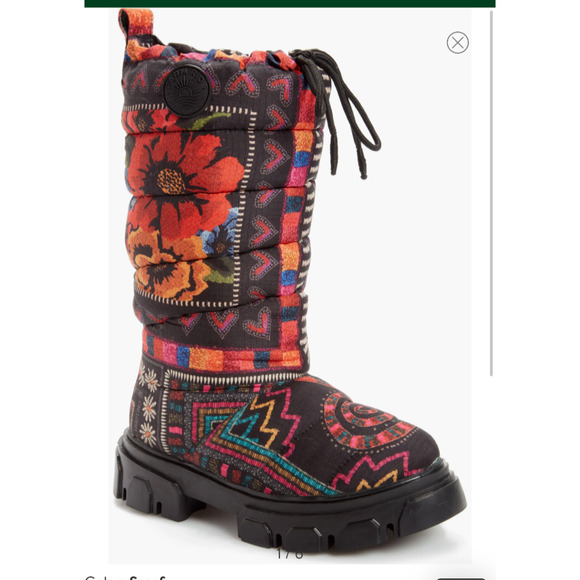 FARM Rio Shoes - NEW Farm Rio Scarf Lug Sole Tall Puffer Moon Boots Platform Womens 7.5 $300